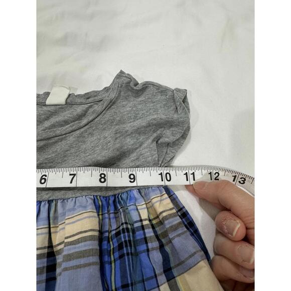 Baby Gap Girl’s Blue Plaid Cotton Lined Short Sleeve Shirt- Size 18-24 Months - Picture 4 of 6